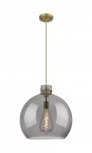  410-1PL-BB-G410-18SM - Newton Sphere - 1 Light - 18 inch - Brushed Brass - Cord hung - Pendant