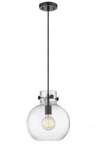  410-1PM-BK-G410-10SDY - Newton Sphere - 1 Light - 10 inch - Matte Black - Cord hung - Mini Pendant