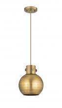  410-1PS-BB-M410-8BB - Newton Sphere - 1 Light - 8 inch - Brushed Brass - Cord hung - Pendant