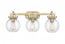  411-3W-BB-G410-7SDY - Newton Sphere - 3 Light - 27 inch - Brushed Brass - Bath Vanity Light