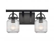  416-2W-BK-G416-6SDY - Latreille - 2 Light - 16 inch - Matte Black - Bath Vanity Light