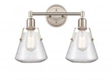  422-2W-SN-7SDY-LED - Luna - 2 Light - 18 inch - Satin Nickel - Bath Vanity Light