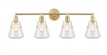  422-4W-SB-7CL - Luna - 4 Light - 40 inch - Satin Brass - Bath Vanity Light