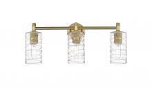  434-3W-BB-G434-7DE - Crown Point - 3 Light - 24 inch - Brushed Brass - Bath Vanity Light