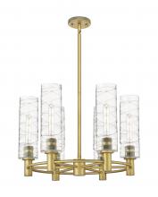  434-6CR-BB-G434-12DE - Crown Point - 6 Light - 24 inch - Brushed Brass - Chandelier