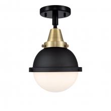  447-1C-BAB-HFS-61-BK-LED - Hampden - 1 Light - 7 inch - Black Antique Brass - Flush Mount