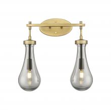  451-2W-BB-G451-5SM - Owego - 2 Light - 17 inch - Brushed Brass - Bath Vanity Light