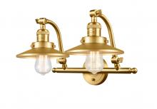  515-2W-SG-M4-SG-LED - Railroad - 2 Light - 18 inch - Satin Gold - Bath Vanity Light