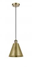  516-1P-AB-MBC-8-AB-LED - Berkshire - 1 Light - 8 inch - Antique Brass - Cord hung - Mini Pendant