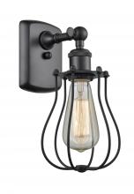  516-1W-BK-CE513-LED - Muselet - 1 Light - 6 inch - Matte Black - Sconce