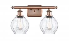  516-2W-AC-G362-LED - Waverly - 2 Light - 16 inch - Antique Copper - Bath Vanity Light