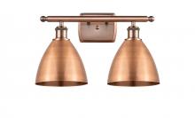  516-2W-AC-MBD-75-AC-LED - Bristol - 2 Light - 18 inch - Antique Copper - Bath Vanity Light