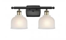  516-2W-BAB-G411-LED - Dayton - 2 Light - 16 inch - Black Antique Brass - Bath Vanity Light