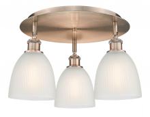  516-3C-AC-G381 - Castile - 3 Light - 18 inch - Antique Copper - Flush Mount