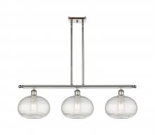  516-3I-PN-G555-10CL - Ithaca - 3 Light - 37 inch - Polished Nickel - Cord hung - Island Light