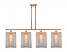  516-4I-AC-G116-L - Cobbleskill - 4 Light - 48 inch - Antique Copper - Cord hung - Island Light