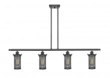  516-4I-BK-CE219-LED - Bleecker - 4 Light - 48 inch - Matte Black - Cord hung - Island Light