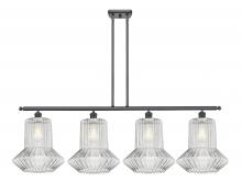  516-4I-BK-G212-LED - Springwater - 4 Light - 50 inch - Matte Black - Cord hung - Island Light