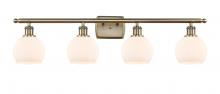  516-4W-AB-G121-6-LED - Athens - 4 Light - 36 inch - Antique Brass - Bath Vanity Light