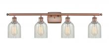  516-4W-AC-G2511-LED - Caledonia - 4 Light - 35 inch - Antique Copper - Bath Vanity Light