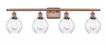  516-4W-AC-G362-LED - Waverly - 4 Light - 36 inch - Antique Copper - Bath Vanity Light