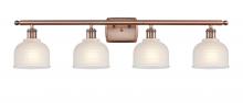  516-4W-AC-G411-LED - Dayton - 4 Light - 36 inch - Antique Copper - Bath Vanity Light