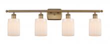  516-4W-BB-G341-LED - Hadley - 4 Light - 35 inch - Brushed Brass - Bath Vanity Light