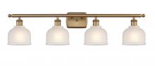  516-4W-BB-G411-LED - Dayton - 4 Light - 36 inch - Brushed Brass - Bath Vanity Light