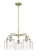  516-5CR-AB-G1113 - Cobbleskill - 5 Light - 23 inch - Antique Brass - Chandelier