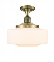  517-1CH-AB-G691-12-LED - Bridgeton - 1 Light - 12 inch - Antique Brass - Semi-Flush Mount