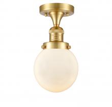  517-1CH-SG-G201-6-LED - Beacon - 1 Light - 6 inch - Satin Gold - Semi-Flush Mount