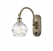  518-1W-AB-G1213-6-LED - Athens Deco Swirl - 1 Light - 6 inch - Antique Brass - Sconce