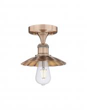  616-1F-AC-M17-AC - Scallop - 1 Light - 8 inch - Antique Copper - Semi-Flush Mount