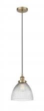  616-1PH-AB-G222-LED - Seneca Falls - 1 Light - 10 inch - Antique Brass - Cord hung - Mini Pendant