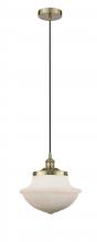  616-1PH-AB-G541 - Oxford - 1 Light - 12 inch - Antique Brass - Mini Pendant