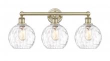  616-3W-AB-G1215-8 - Athens Water Glass - 3 Light - 26 inch - Antique Brass - Bath Vanity Light