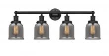  616-4W-BK-G53 - Bell - 4 Light - 32 inch - Matte Black - Bath Vanity Light