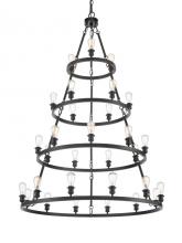  820345-BK-LED - Saloon - 30 Light - 50 inch - Matte Black - Chain Hung - Chandelier