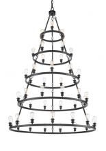  8203456-BK-LED - Saloon - 45 Light - 60 inch - Matte Black - Chain Hung - Chandelier