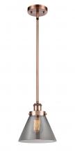  916-1S-AC-G43-LED - Cone - 1 Light - 8 inch - Antique Copper - Mini Pendant