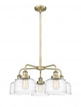  916-5CR-AB-G713 - Bell - 5 Light - 26 inch - Antique Brass - Chandelier