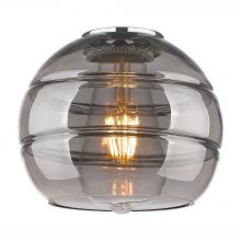  G556-6SM - Rochester - 6" Glass - Light Smoke Deco Swirl Shade