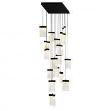  1587P24-17-101 - Lava Integrated LED Black Chandelier