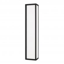  954731BK-LD - Integrated LED Outdoor Wall Lantern in Black with Painted White Glass