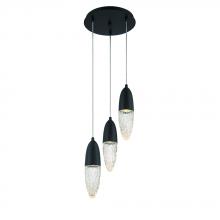  43858-022 - Ecrou 3 Light Chandelier in Black