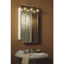  1402 - LaFayette, Surface Mount, 18-1/8 in.W x 32-3/8 in.H, Built-in Top Lights & beveled mirror.