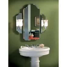  258 - Sonata, Recessed,16 in.W x 32 in.H,  Double Arch, Beveled-Edge Mirror, Single Door, Frameless.