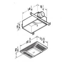  655 - Heater/Fan/Light, White Plastic Grille, 70 CFM.