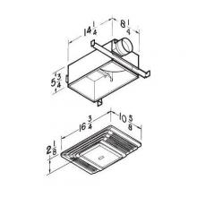  696 - Fan/Light, White Plastic Grille, 100 CFM.