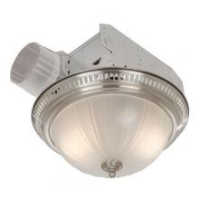  741SN - Decorative Fan/Light, Satin Nickel, Glass Globe, 70 CFM.